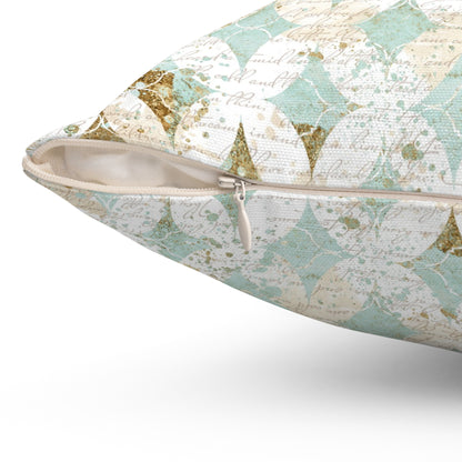 Faded Correspondence Throw Pillow