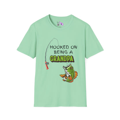 Hooked On Being A Grandpa Adult T-shirt