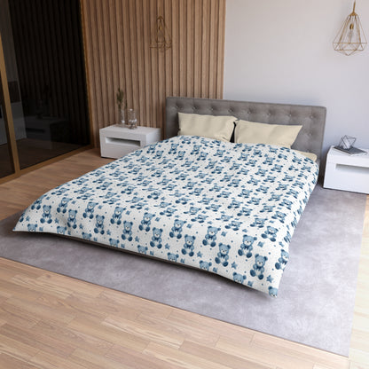Blue Bear Hugs Microfiber Duvet Cover