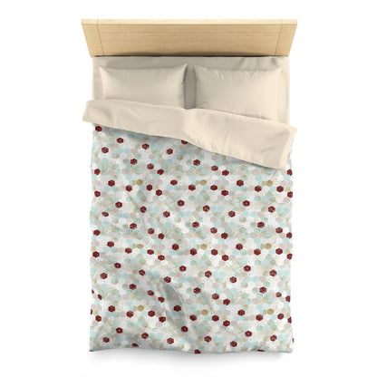 Love Letters & Honeycomb Microfiber Duvet Cover