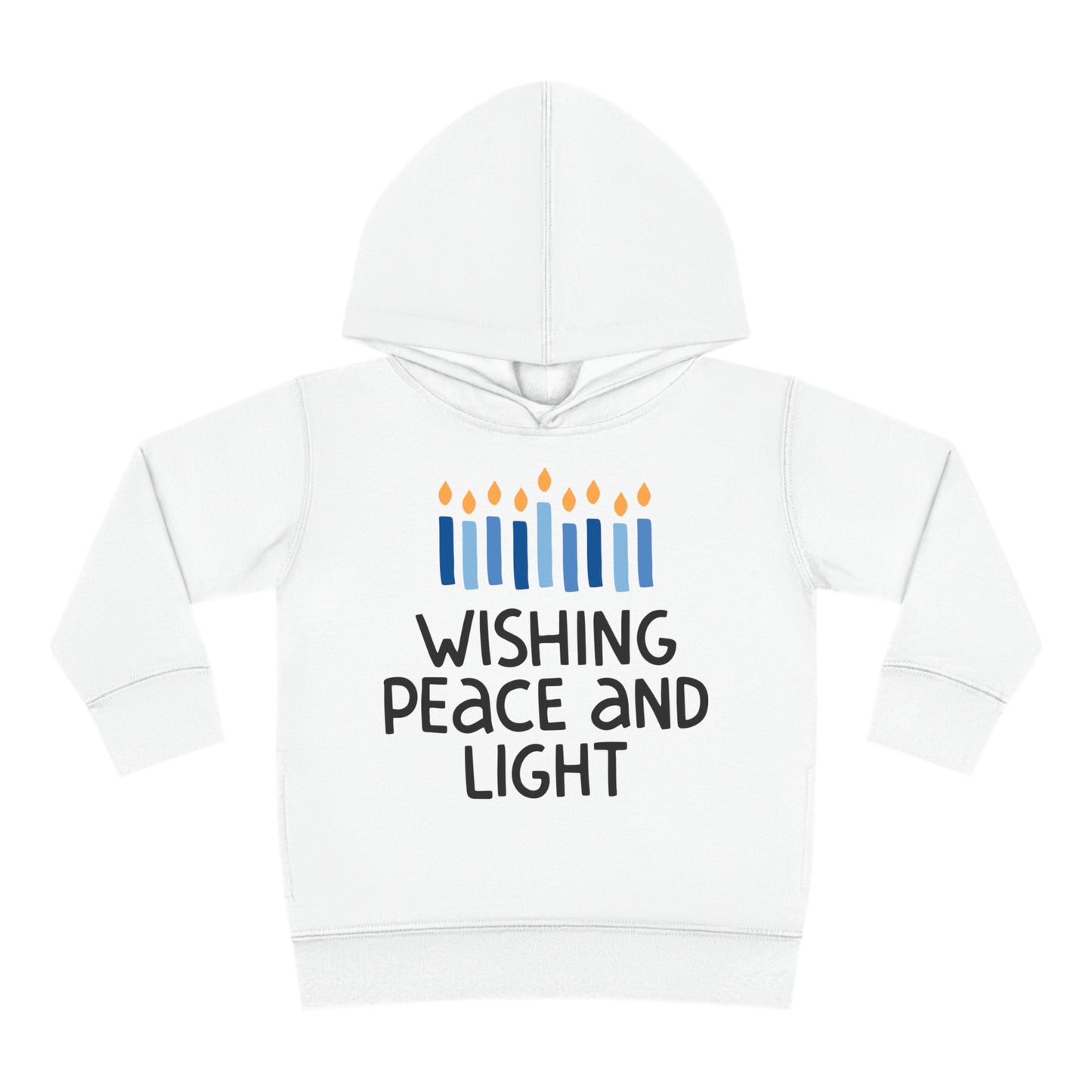 Hanukkah Wishing Peace & Light 2 Toddler Pullover Fleece Hoodie