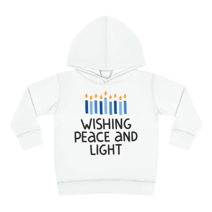 Hanukkah Wishing Peace & Light 2 Toddler Pullover Fleece Hoodie