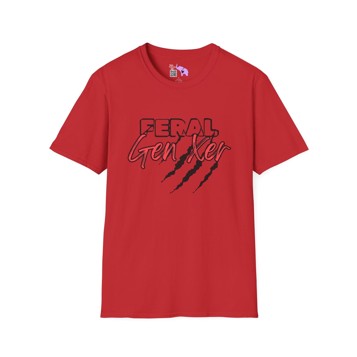 Feral GenXer w/Claws Adult T-Shirt