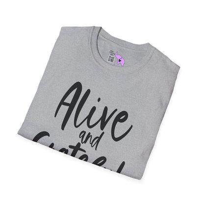 Alive & Grateful Cancer Survivor Adult T-shirt