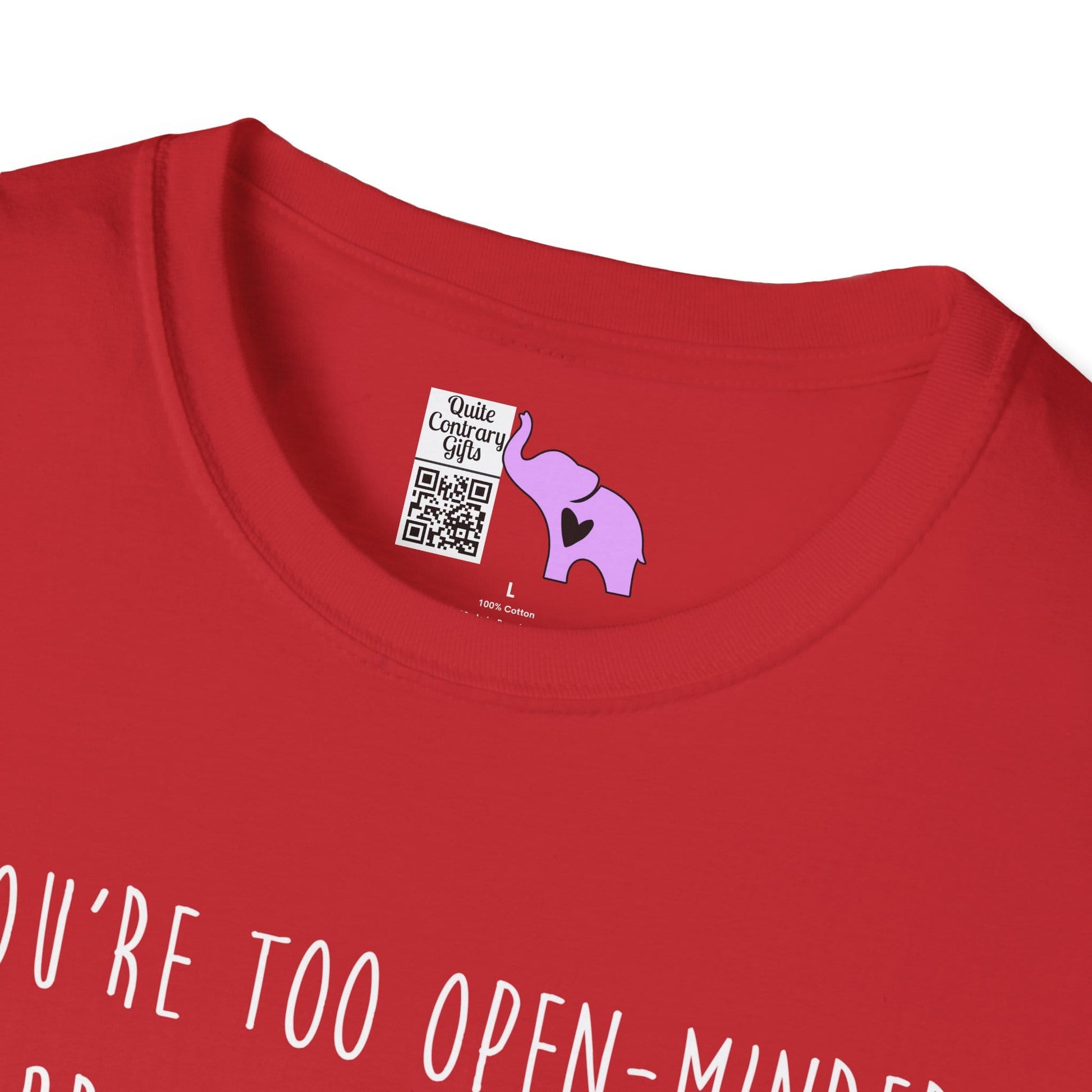 If You're Too Open-Minded Your Brains Will Fall Out Adult T-shirt