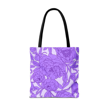 Lavender Peony Symphony Canvas Tote Bag