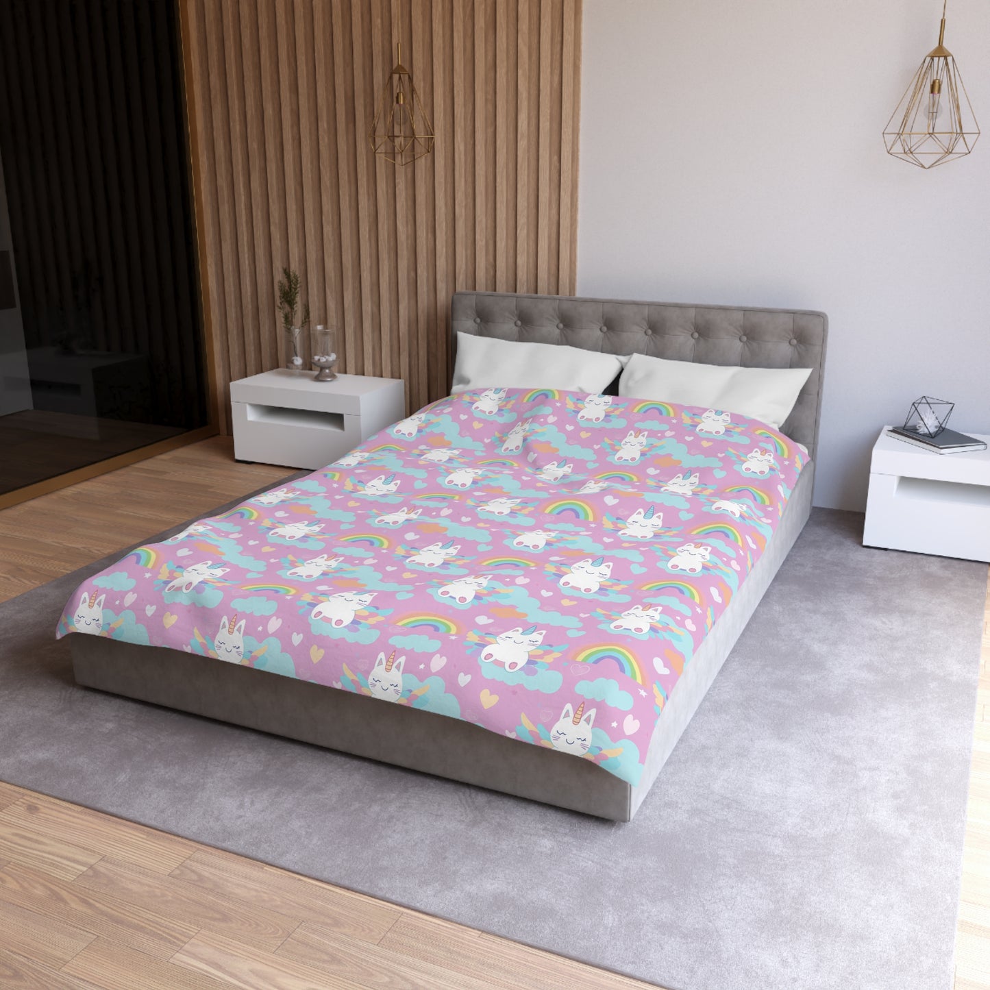 Rainbow Sky Riders Microfiber Duvet Cover