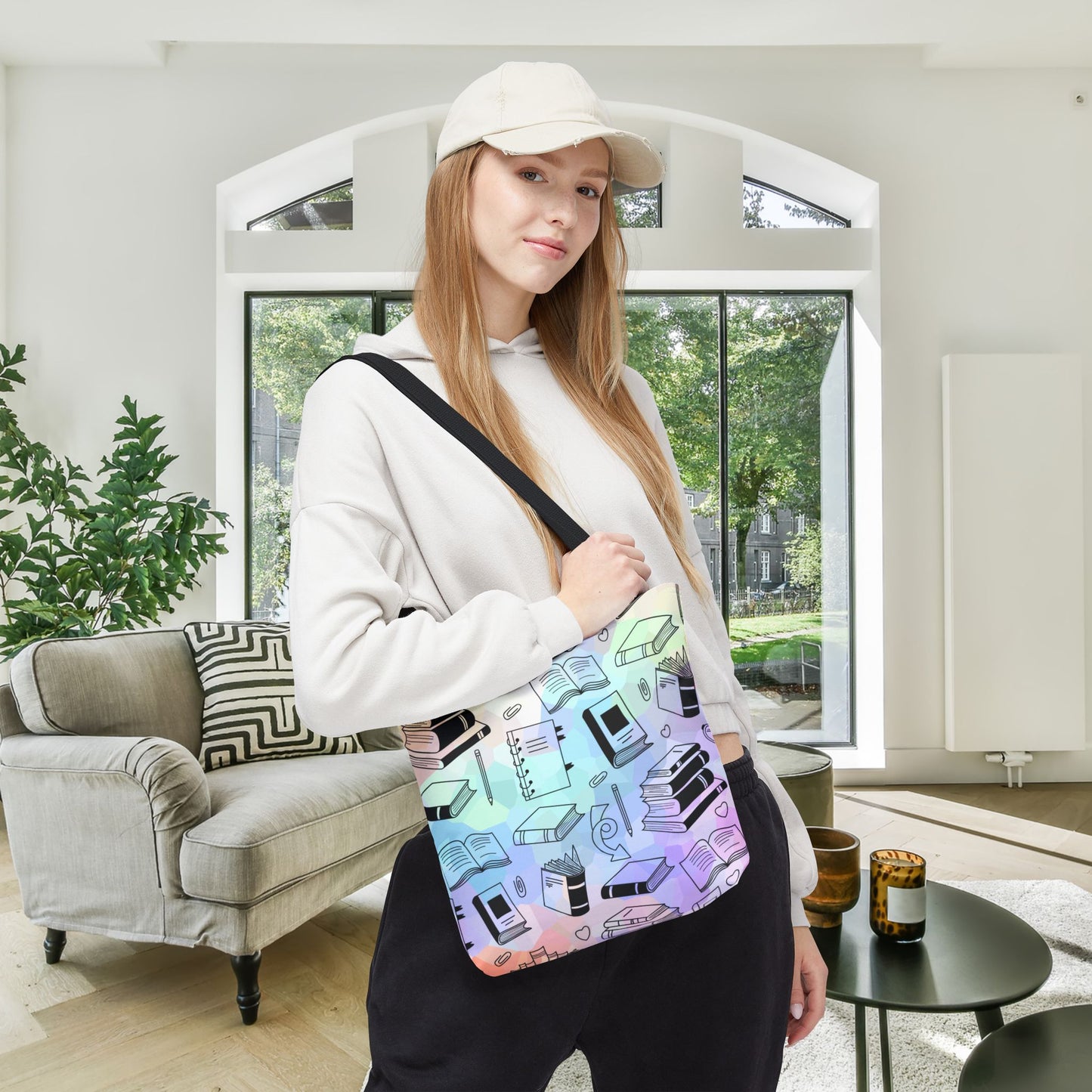 Colorful Chapters Canvas Tote Bag