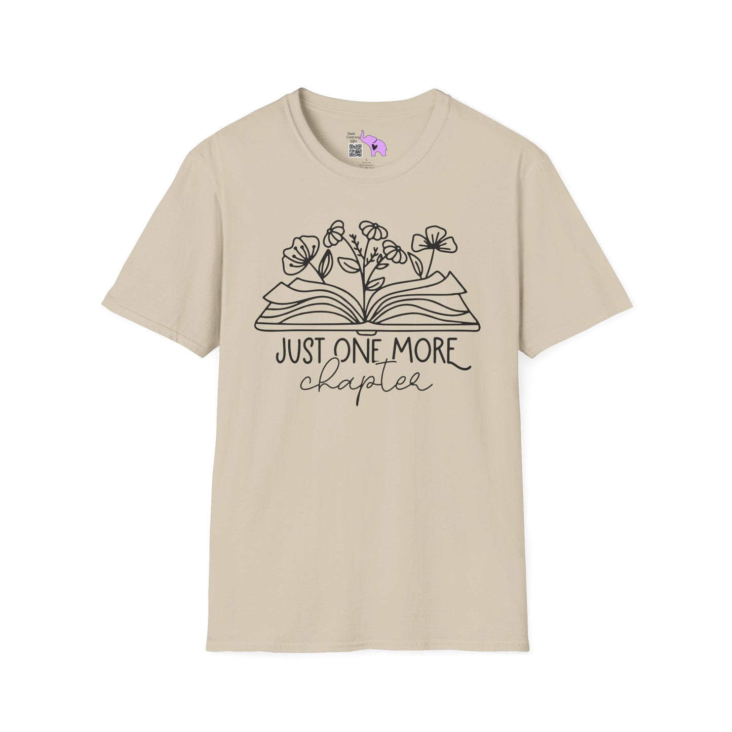 Just One More Chapter (Flowers and Open Book) Adult T-shirt