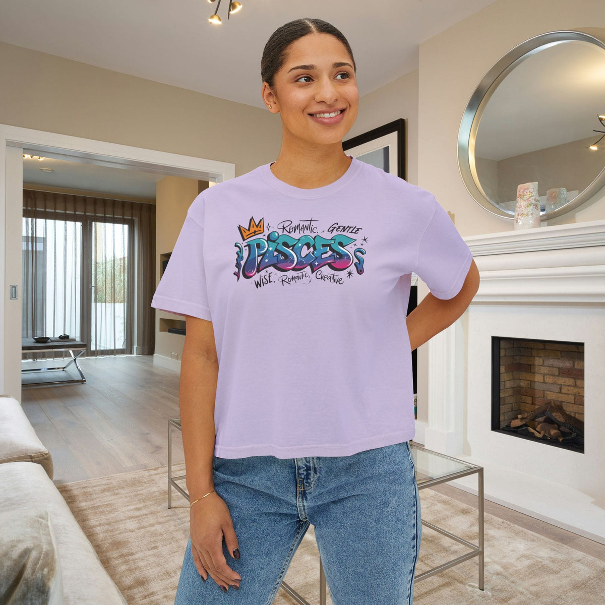 Pisces Street Art Women's Boxy Tee