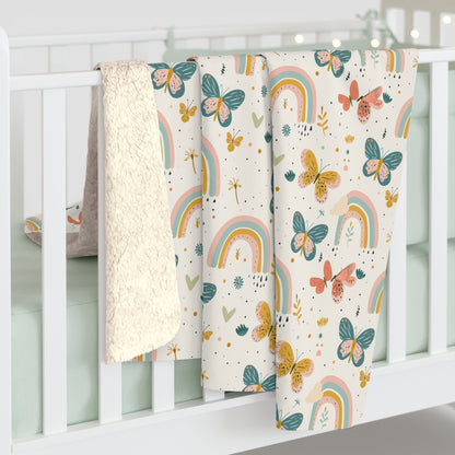 Whispering Wings & Rainbows Fleece Blanket