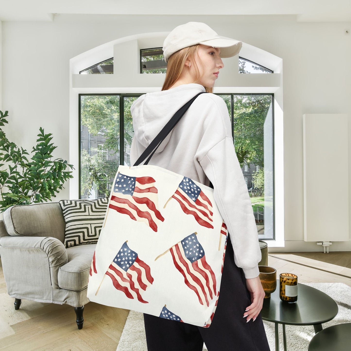 Waves of Freedom Canvas Tote Bag