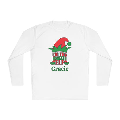 I'm The Sweet Elf Personalized Adult Long Sleeve Tee