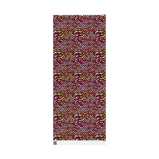 Warped Red Checkered Wrapping Paper
