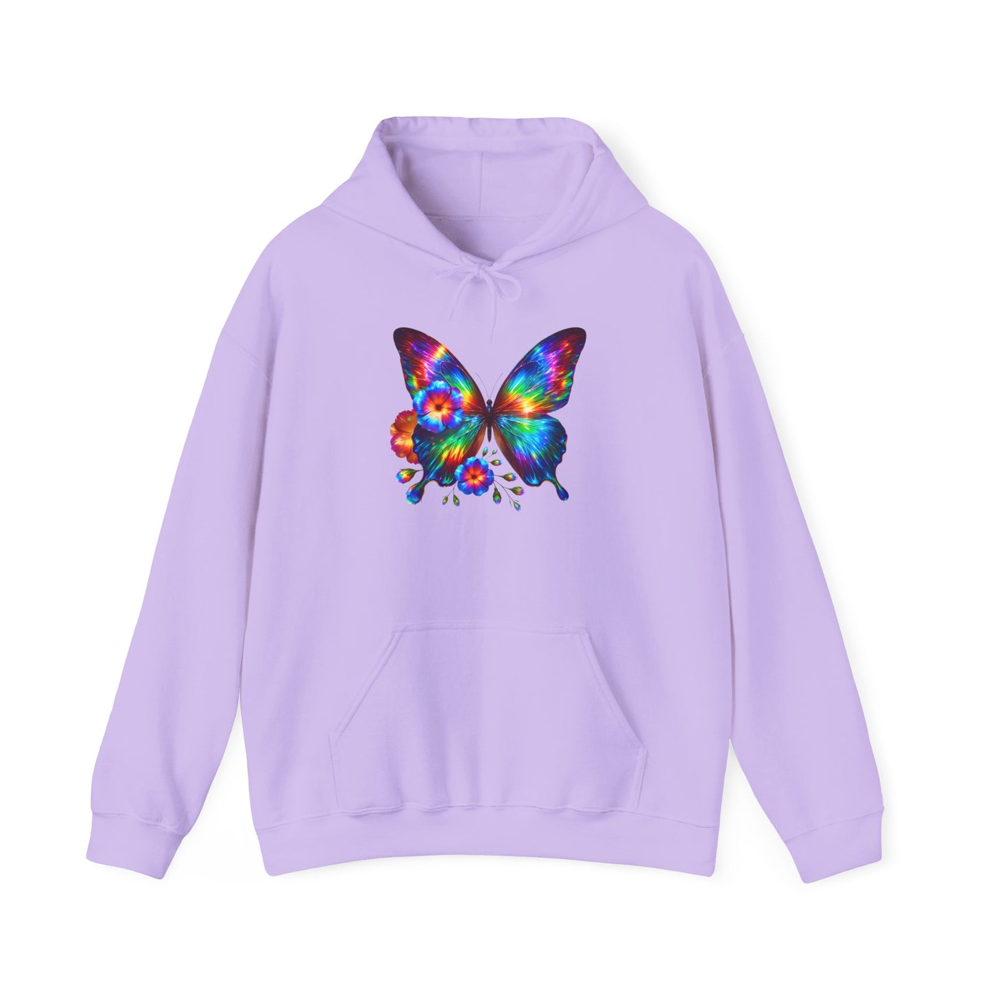 Floral Butterfly Heavy Blend™ Hooded Sweatshirt