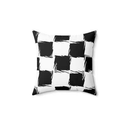 Distorted Check Throw Pillow