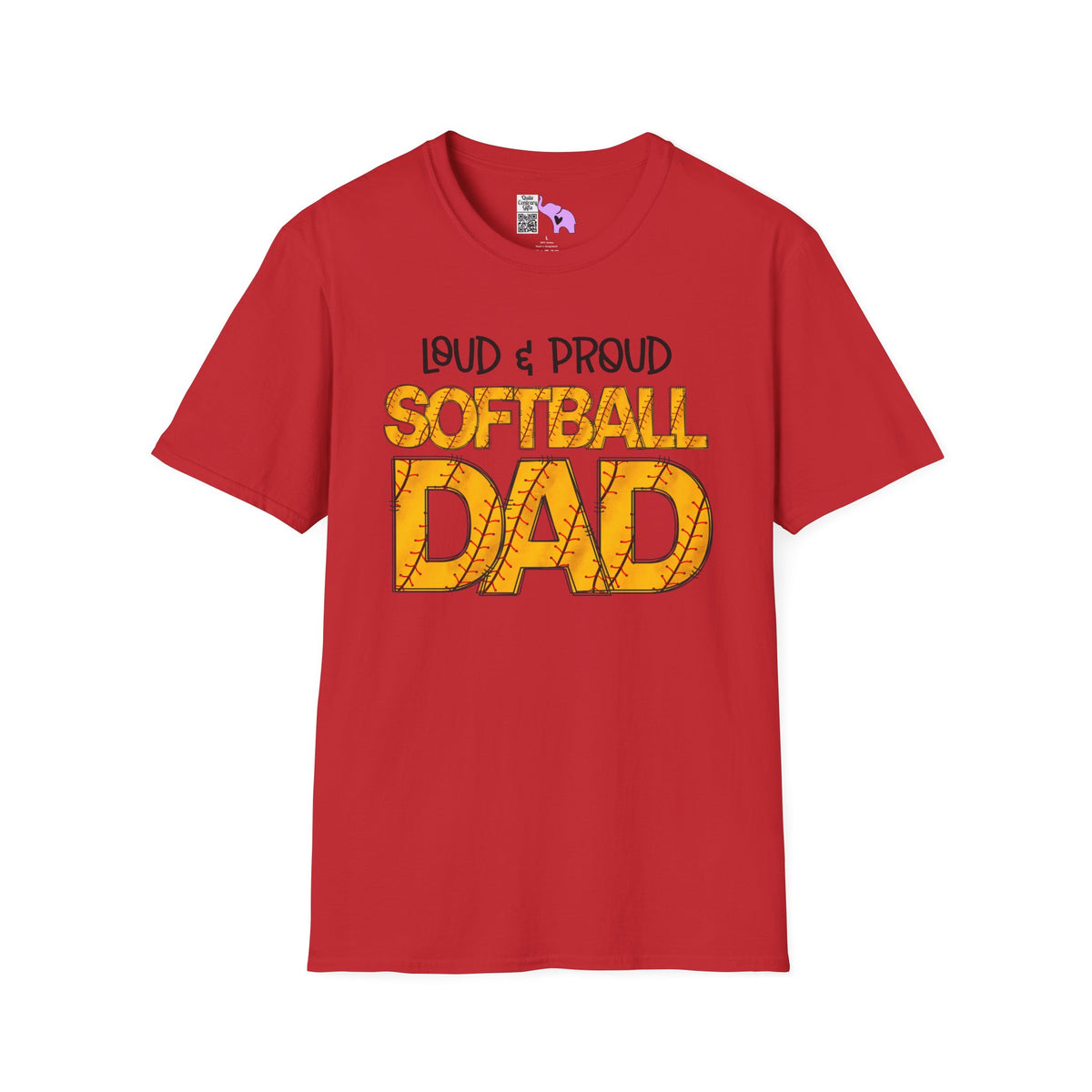 Loud & Proud Softball Dad Adult T-shirt