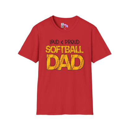 Loud & Proud Softball Dad Adult T-shirt