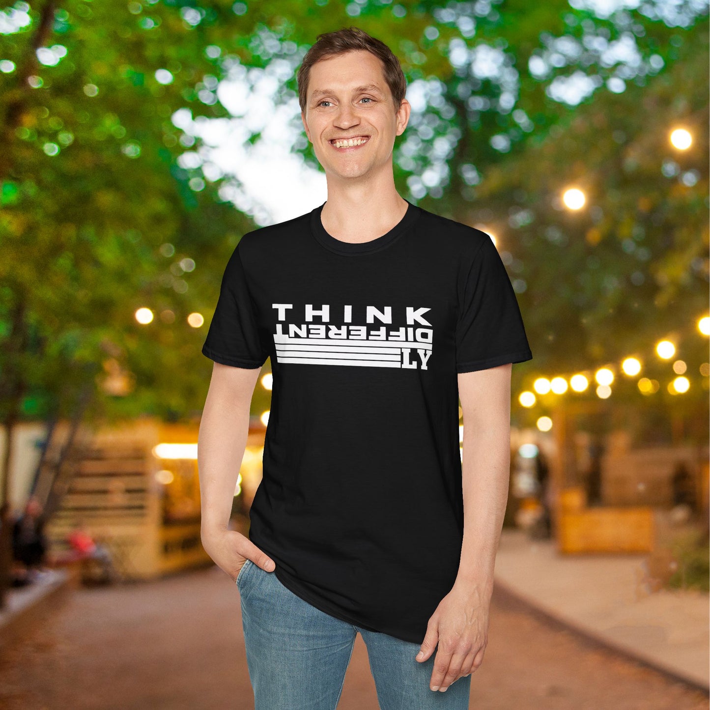 Think Differently Adult T-shirt