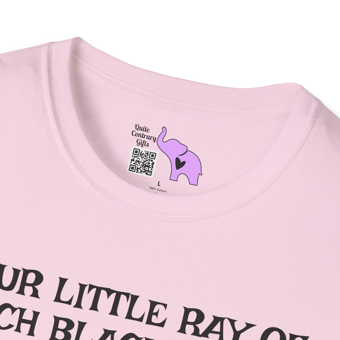 Your Little Ray of Pitch Black Has Arrived (Rainbow) Adult T-shirt