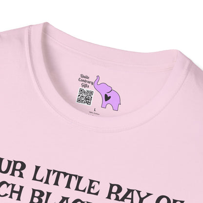 Your Little Ray of Pitch Black Has Arrived (Rainbow) Adult T-shirt