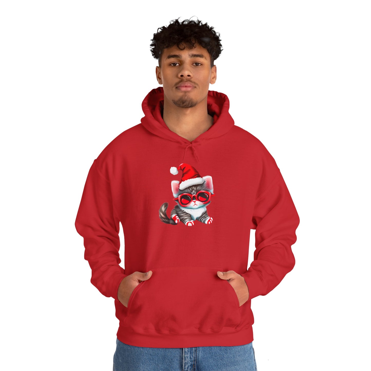 Santa Kitten Heavy Blend™ Hooded Sweatshirt