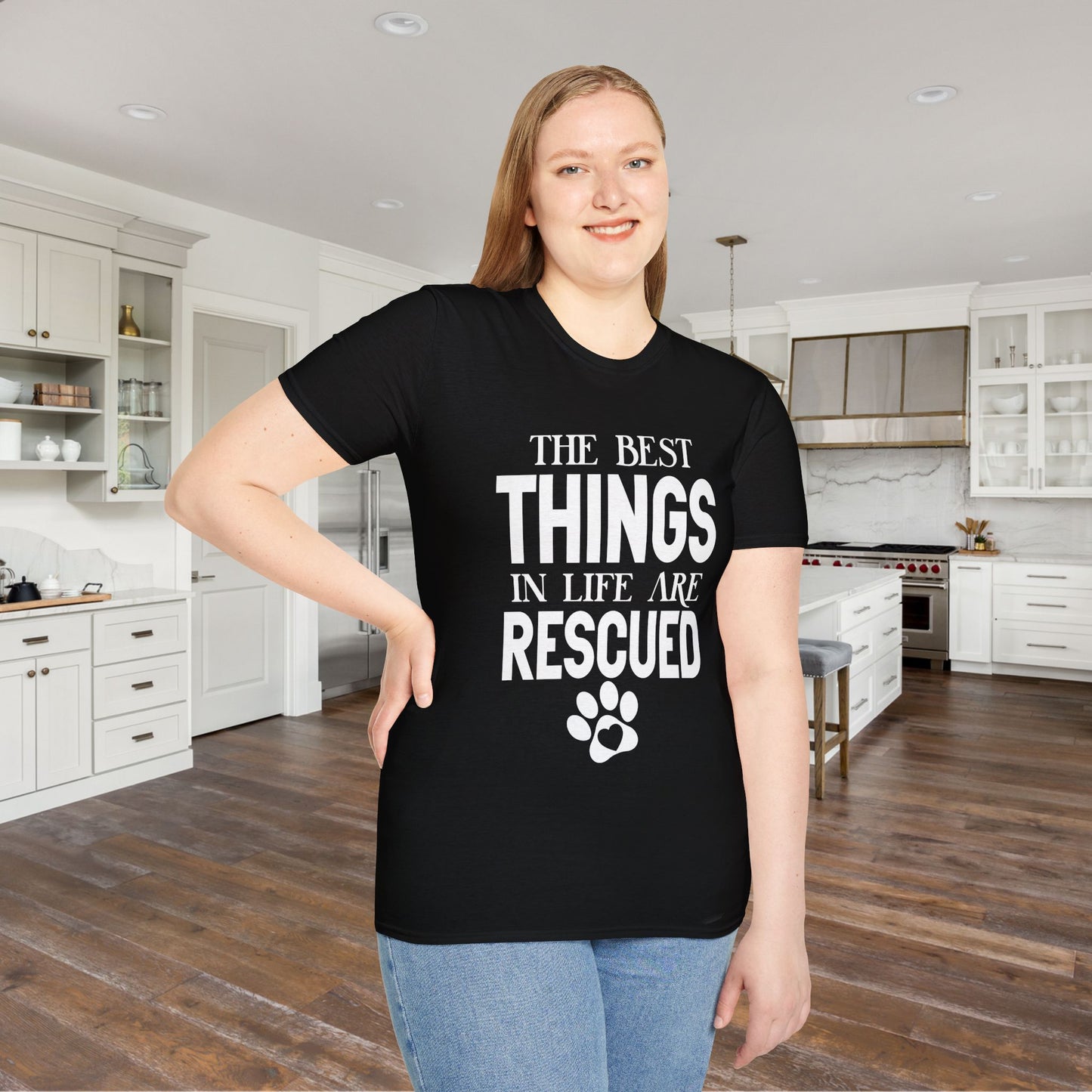 The Best Things In Life Are Rescued Adult T-shirt