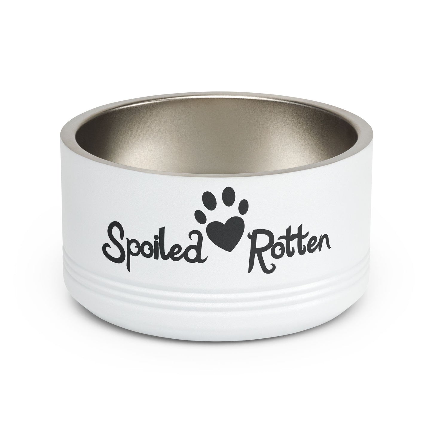 Spoiled Rotten Personalized Pet Bowl – 18oz Stainless Steel Dog & Cat Food Bowl