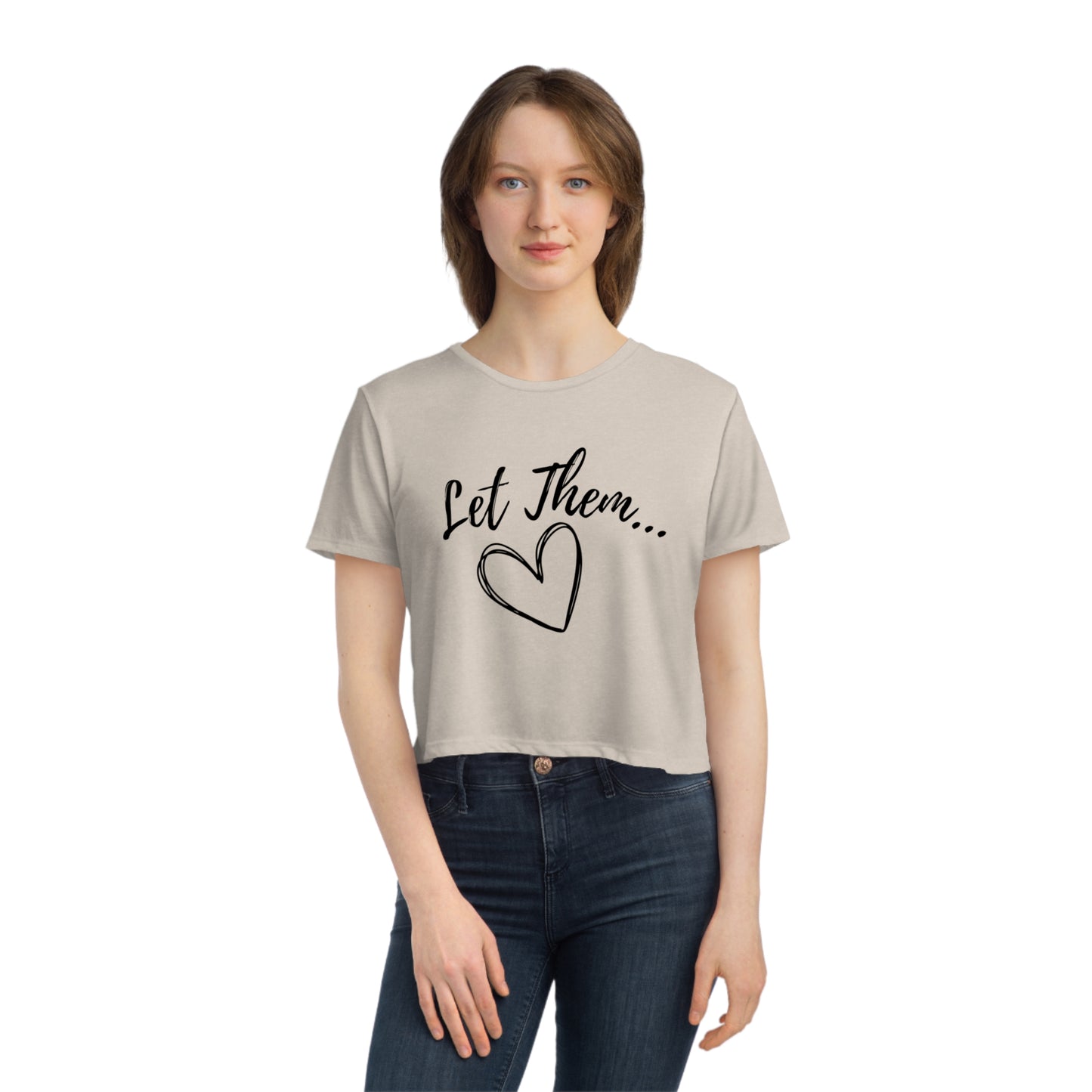 Let Them Women's Flowy Cropped Tee