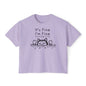 It's Fine I'm Fine Everything's Fine (Cat) Women's Boxy Tee