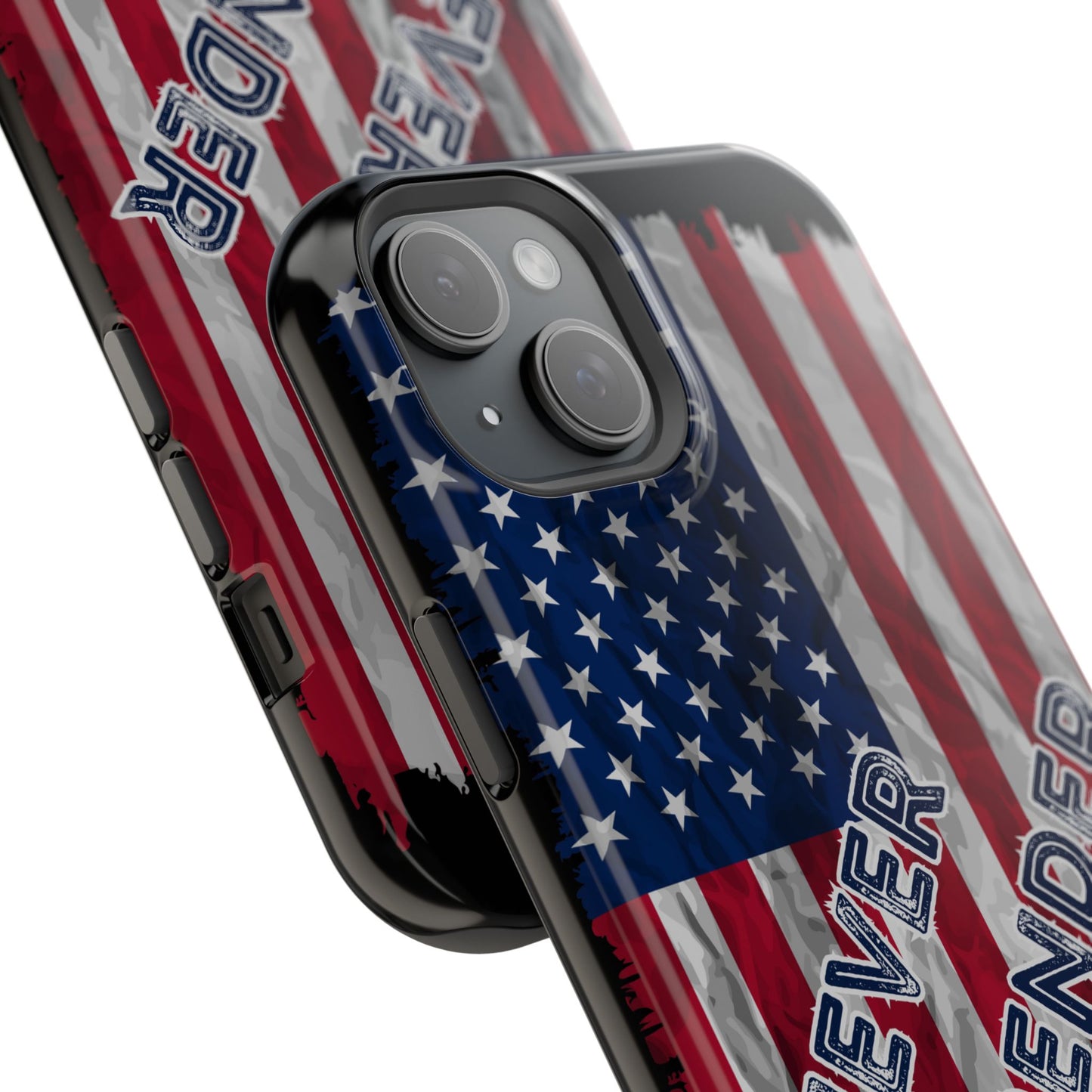 Never Surrender American Flag MagSafe® Compatible Tough Case for iPhone