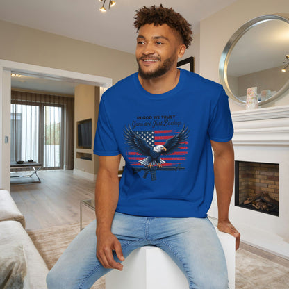 In God We Trust Guns Are Just Backup Adult T-shirt