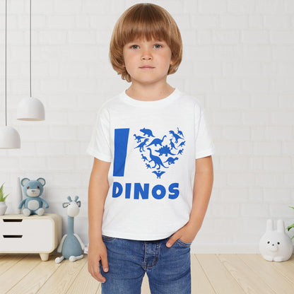 I Love Dinos (Dino Heart) Heavy Cotton™ Toddler T-shirt