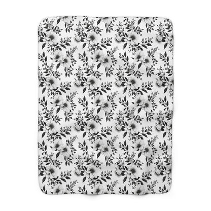 Garden Sketch Fleece Blanket