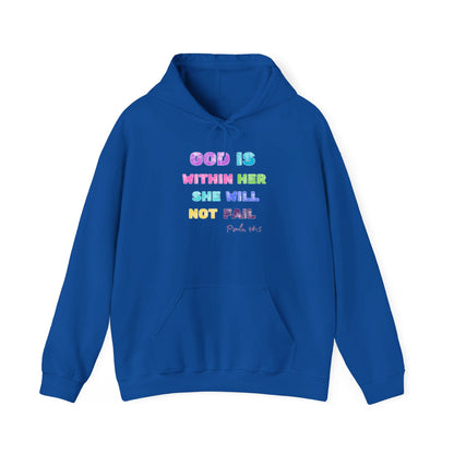 God Is Within Her She Will Not Fail Heavy Blend™ Hooded Sweatshirt