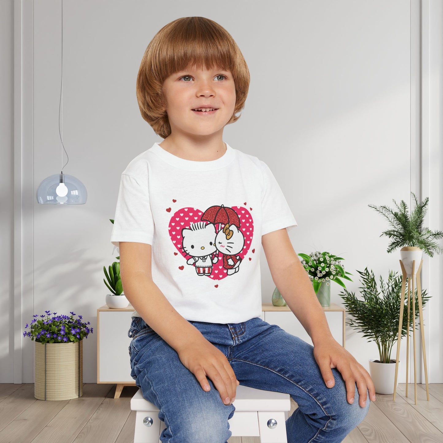 Valentine Hello Kitty Couple Heavy Cotton™ Toddler T-shirt