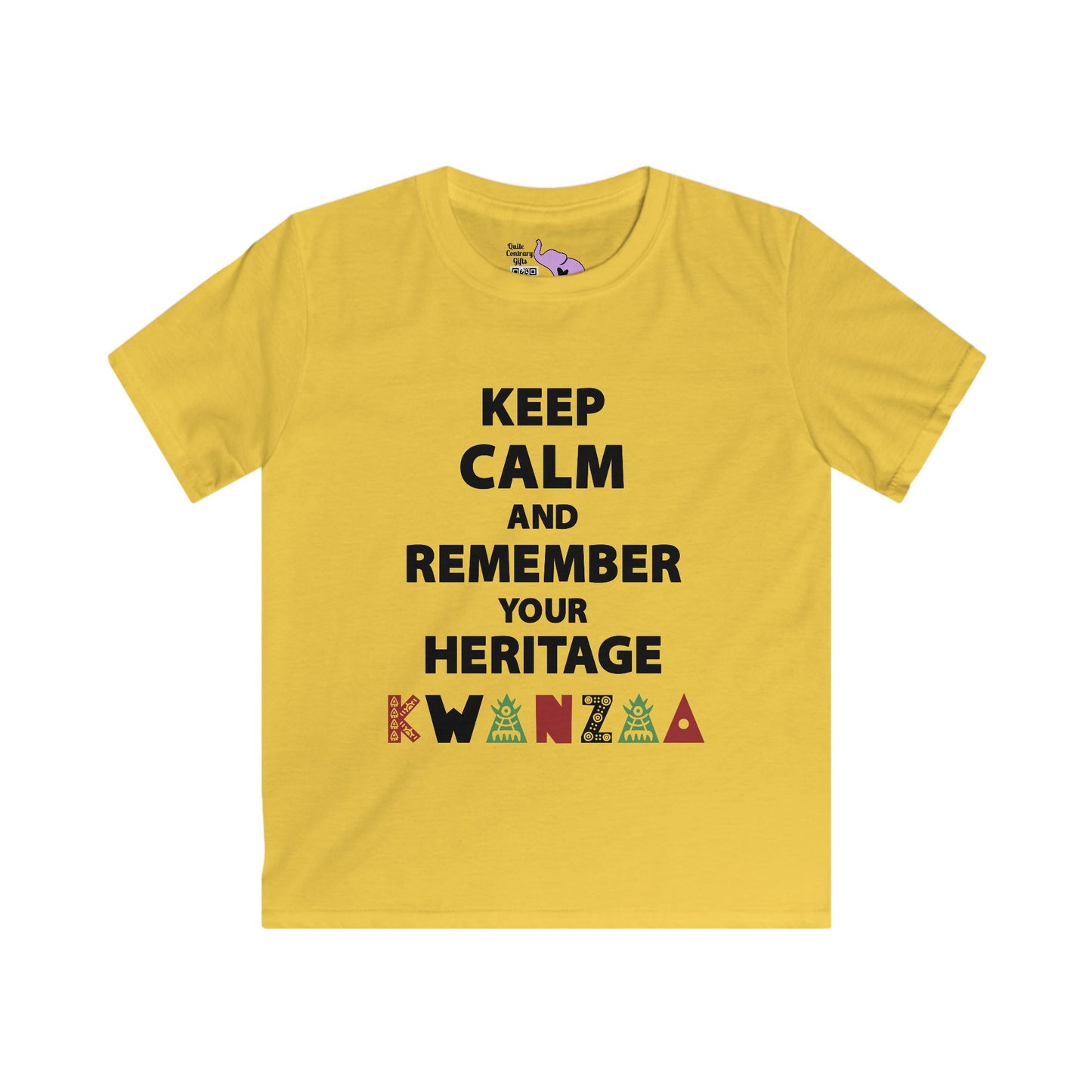 Keep Calm and Remember Your Heritage Kwanzaa Youth Softstyle Tee