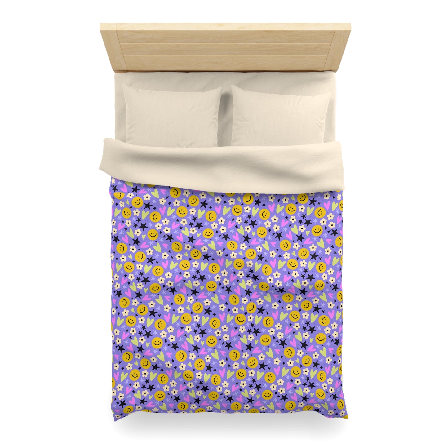 Happy Little Things Microfiber Duvet Cover