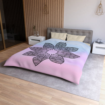 Serene Bloom Microfiber Duvet Cover