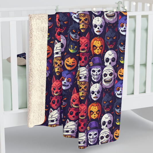 Monster Mash Up Sherpa Fleece Blanket