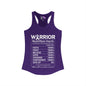 Warrior Nutrition Facts (Cancer) Women's Ideal Racerback Tank