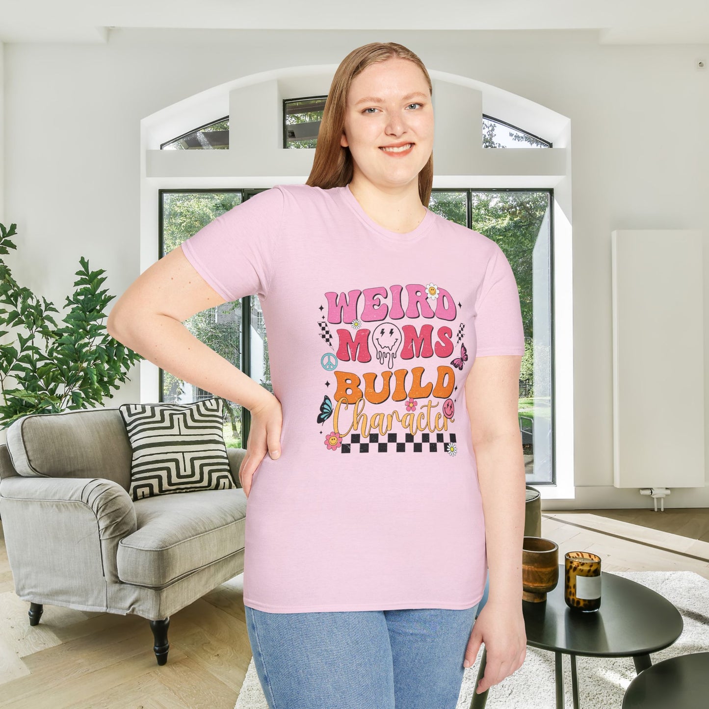Weird Moms Build Character Adult T-shirt