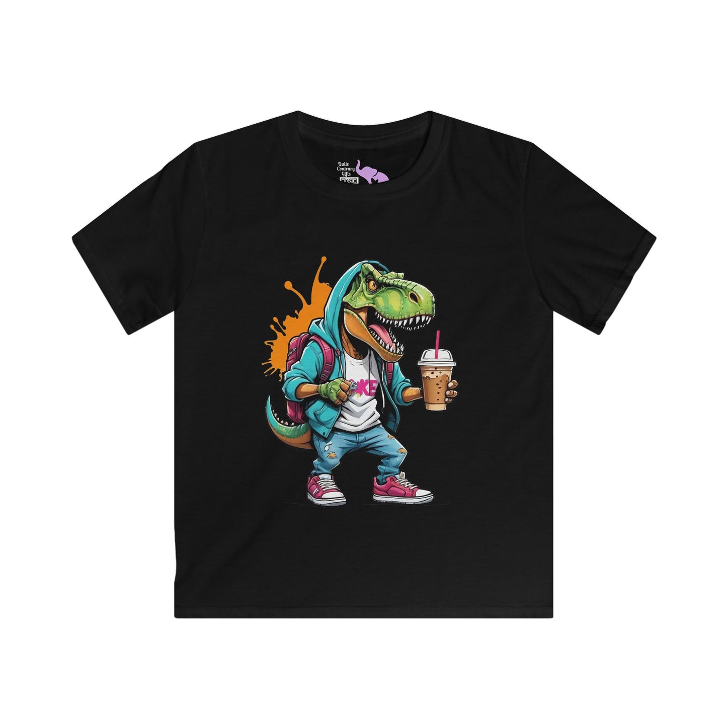 Dinosaur w/Drink Youth Softstyle Tee
