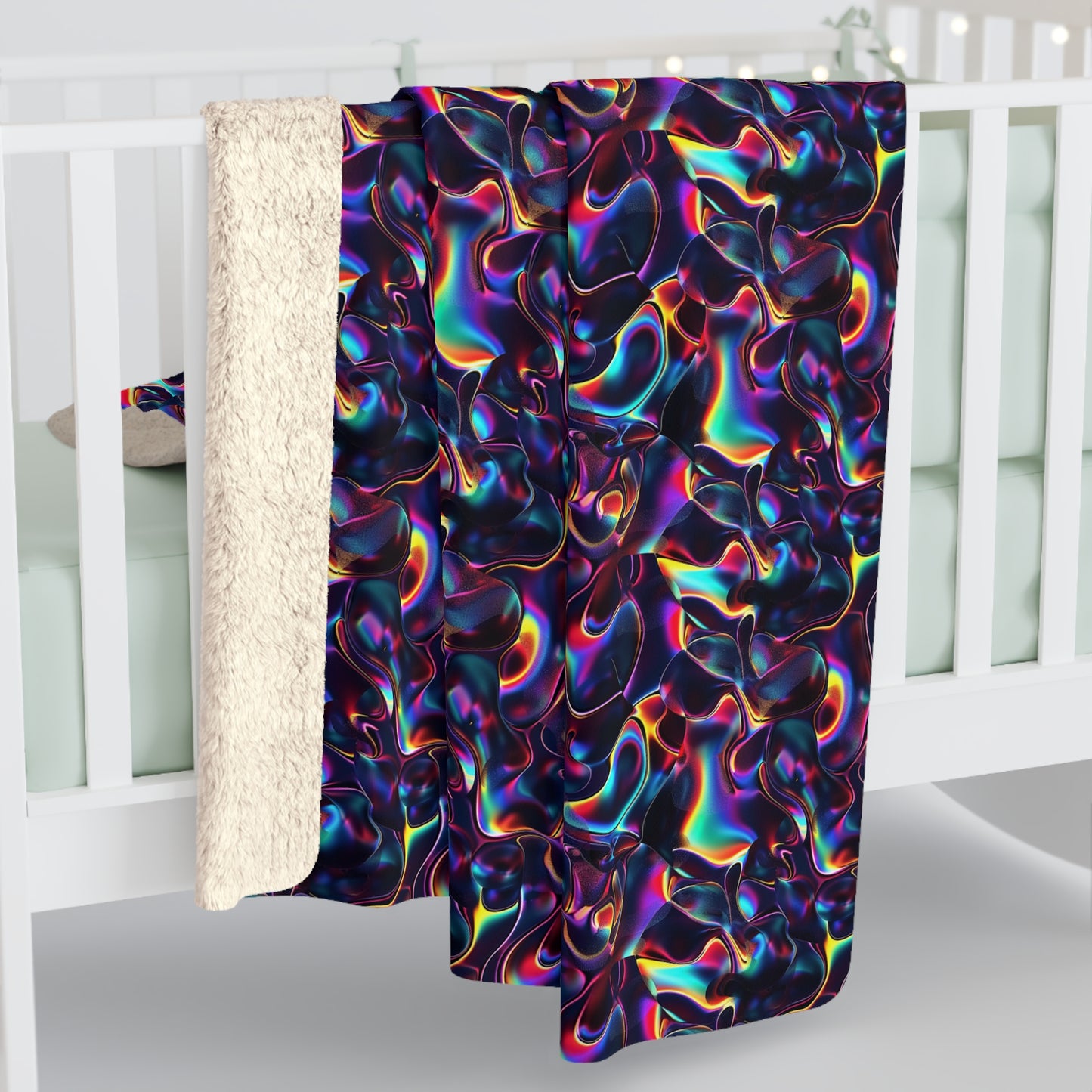 Holographic Mirage Sherpa Fleece Blanket