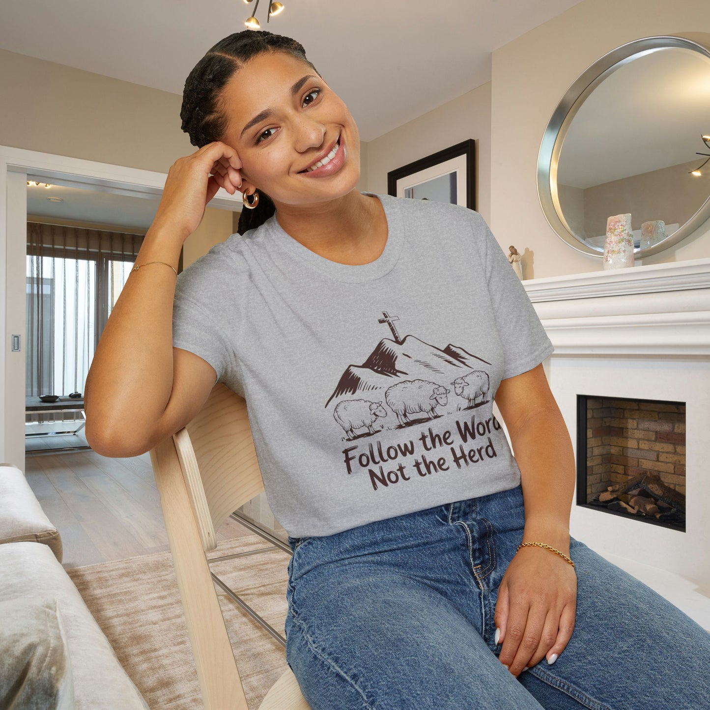 Follow The Word Not The Herd Adult T-shirt