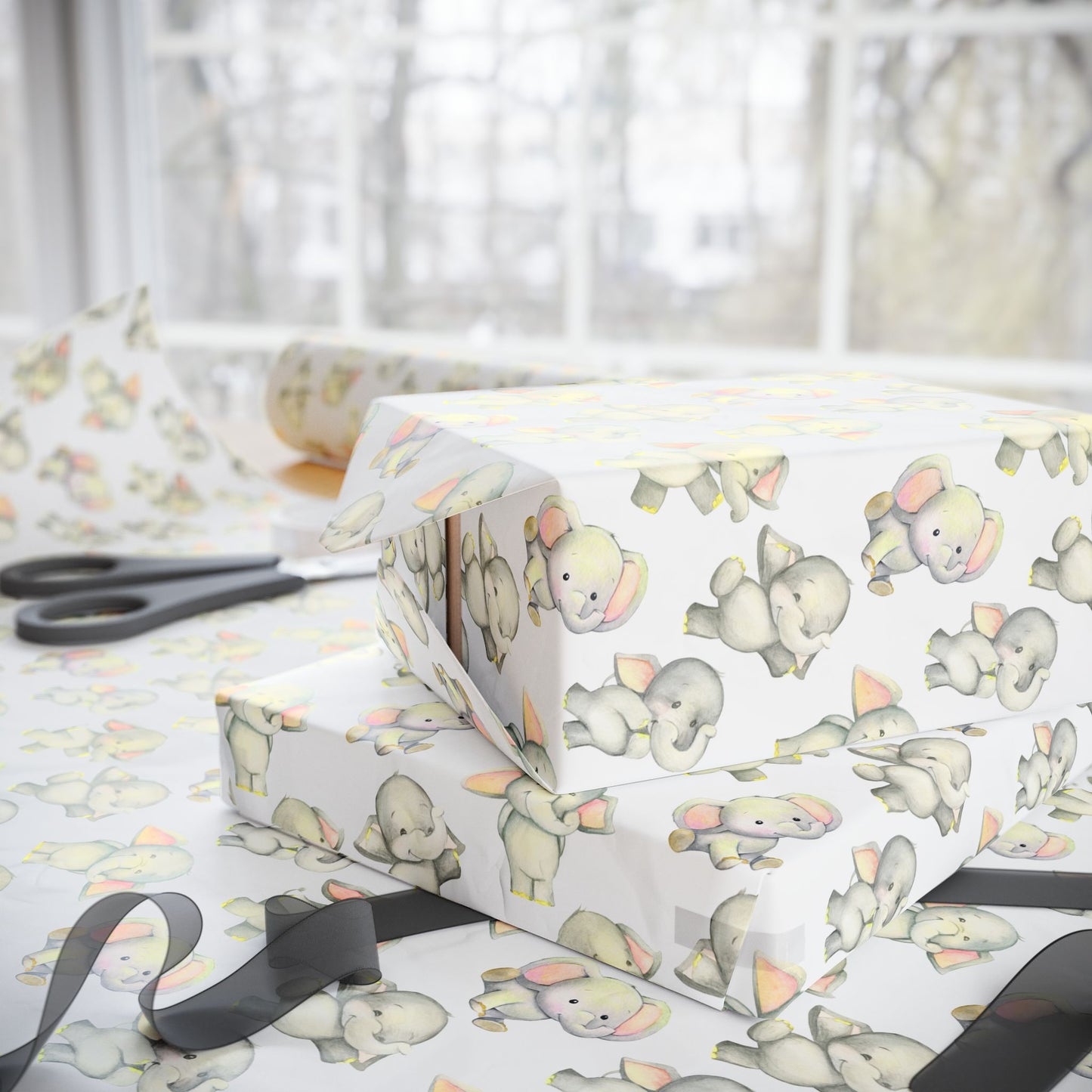 Dancing Elephants Wrapping Paper