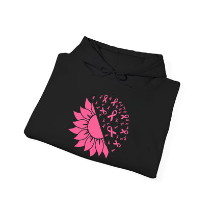 Sunflower & Butterflies Breast Cancer Awareness Adult Heavy Blend™ Hoodie
