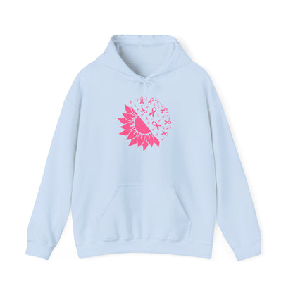 Sunflower & Butterflies Breast Cancer Awareness Adult Heavy Blend™ Hoodie