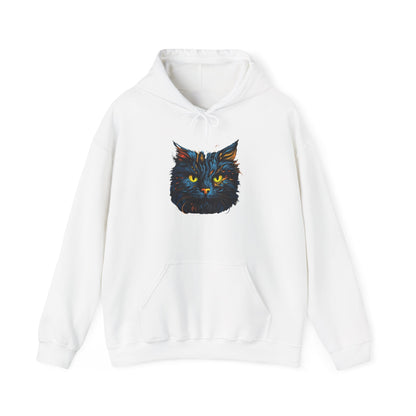 Creepy Black Cat 15 Heavy Blend™ Hooded Sweatshirt