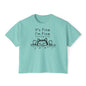 It's Fine I'm Fine Everything's Fine (Cat) Women's Boxy Tee